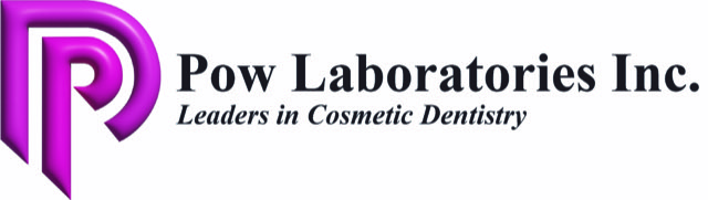 Pow Laboratories Inc. — logo with tagline Leaders in Cosmetic Dentistry